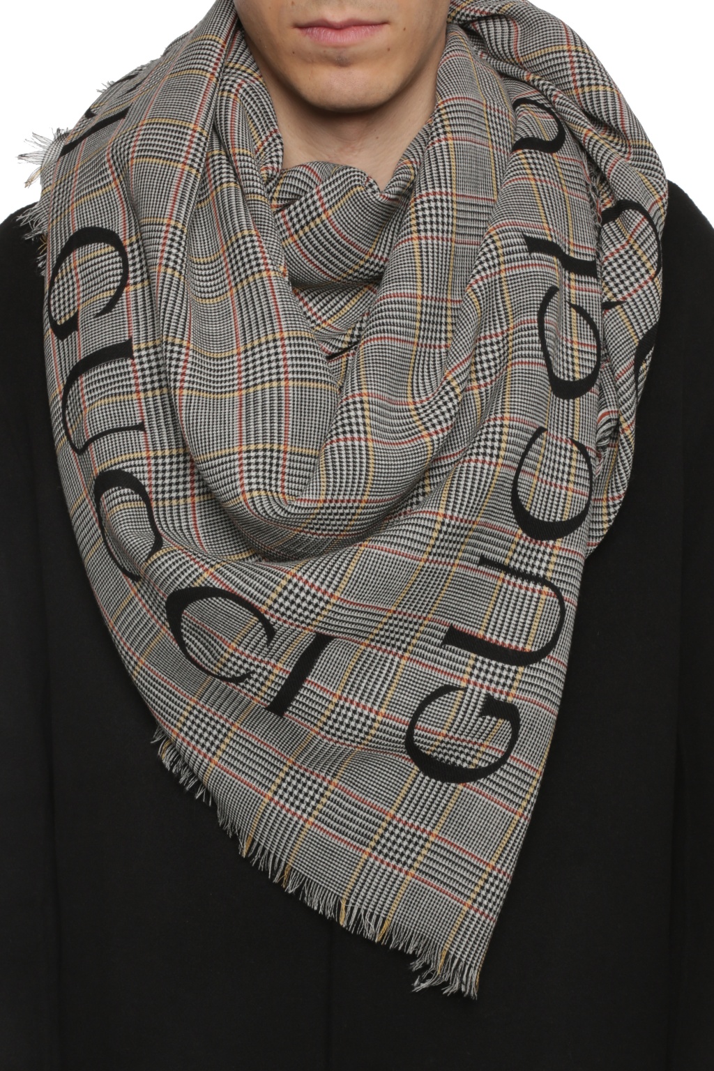 Gucci Patterned Padlock scarf